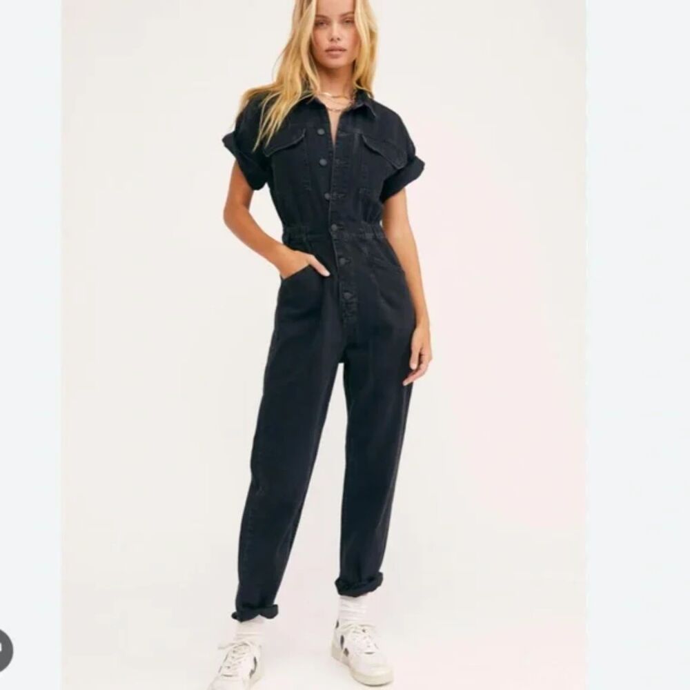 Free People Black Jumpsuit